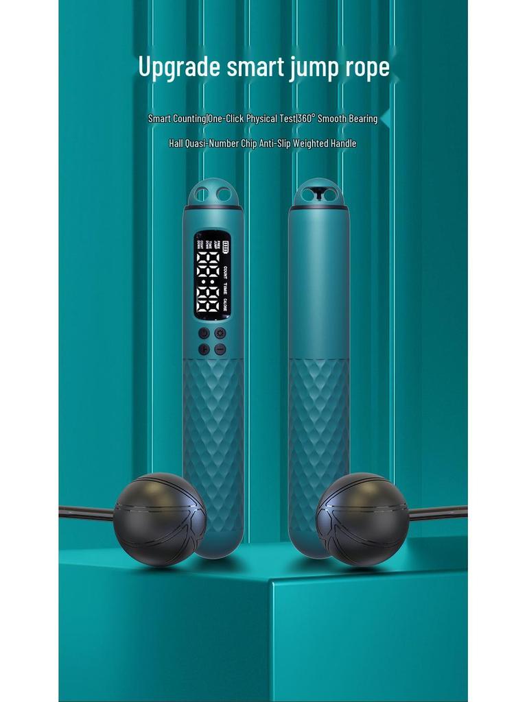 Moyue Kabelloses Intelligentes Springseil mit Beschwerten Griffen für Erwachsenen-Fitness und Geschwindigkeitstraining