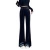Golden Velvet Wide-leg Pants Women's Spring and Autumn Models New Thin and Drape Flared Pants Small Micro-pull Velvet Pants