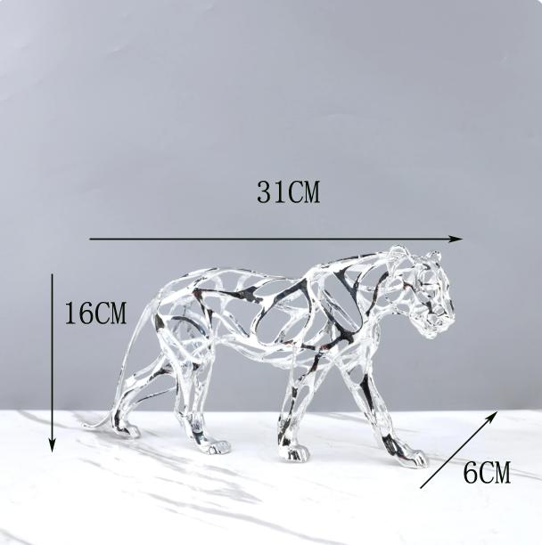 Abstract Gold Hollow Metal Horse Animal Sculpture Ornament Home Room Table Statue Decoration Fengshui Office Desk Figurine Craft