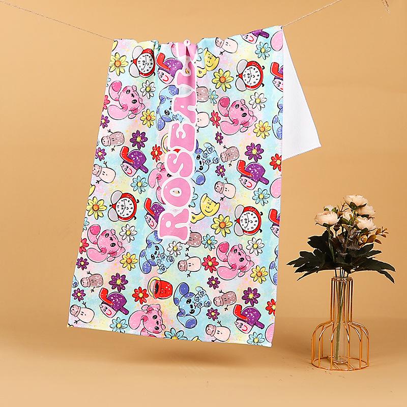 Patterned Cooling Sports Towel: Quick-Dry, Sweat-Absorbing for Running & Golf