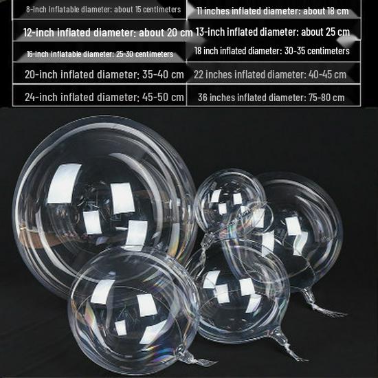 Influencer Bobo Balloon No-Stretch Bouquet - Transparent Wedding & Birthday Decoration