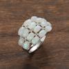 Luxurious and Elegant Oval Inlaid Stone Women's Ring, Fashionable and Trendy Wedding Banquet Jewelry Gift