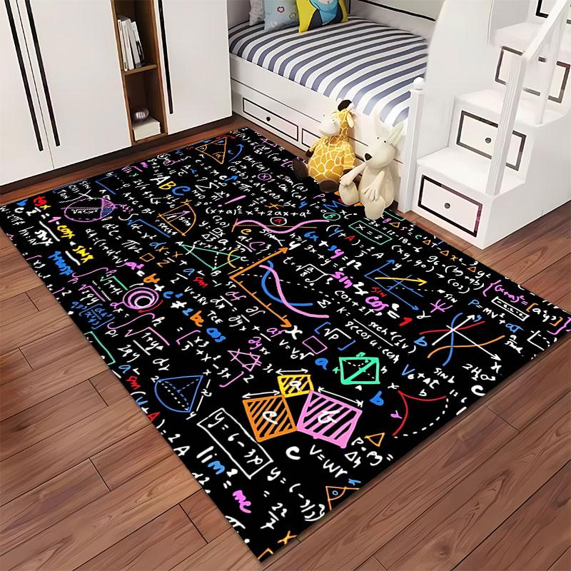 Math Formula Pattern Carpet Suitable As a Non-slip Mat for the Living Room or Bedroom Sofa