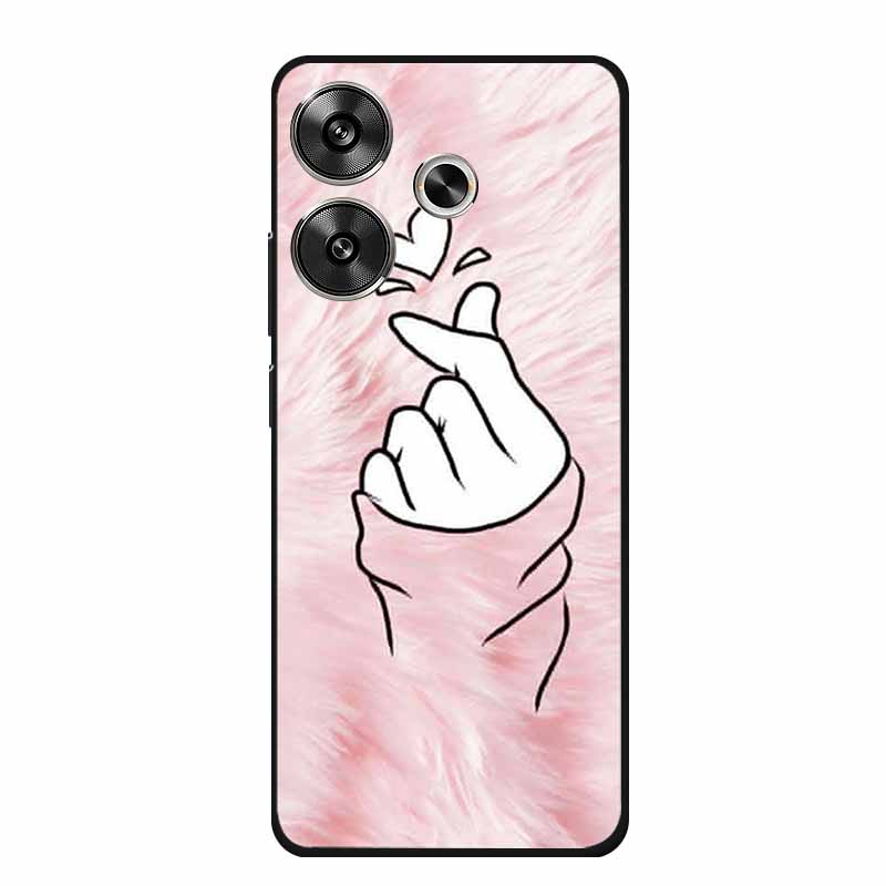 Phone Case For Xiaomi Poco M6 4G Back Cover Case Shockproof Black Silicone Soft Funda For Poco M6 Case PocoM6 M 6 6.79" Coque