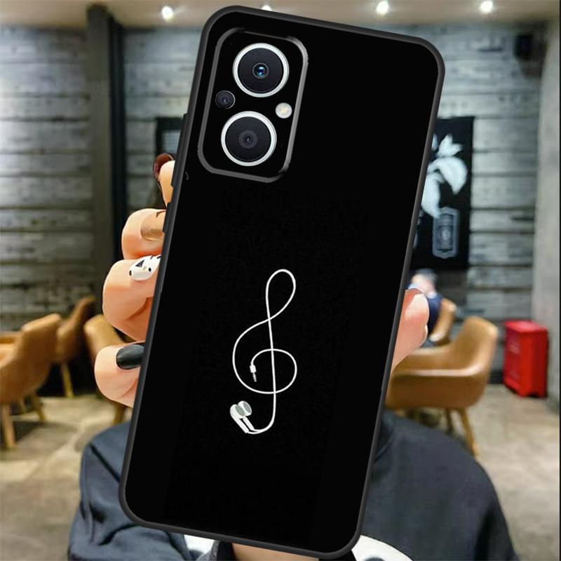 Minimalist Music Lover Case For OPPO Reno 13 F 12 F 11F 8T 7 8 10 11 Pro OPPO Find X8 Pro X6 X3 X5 Lite Cover Coque