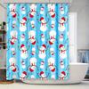 Tu Cute Snowman Shower Curtain Winter Holiday Decor Bathroom Set Waterproof Festive Xmas Pattern Fabric Backdrop