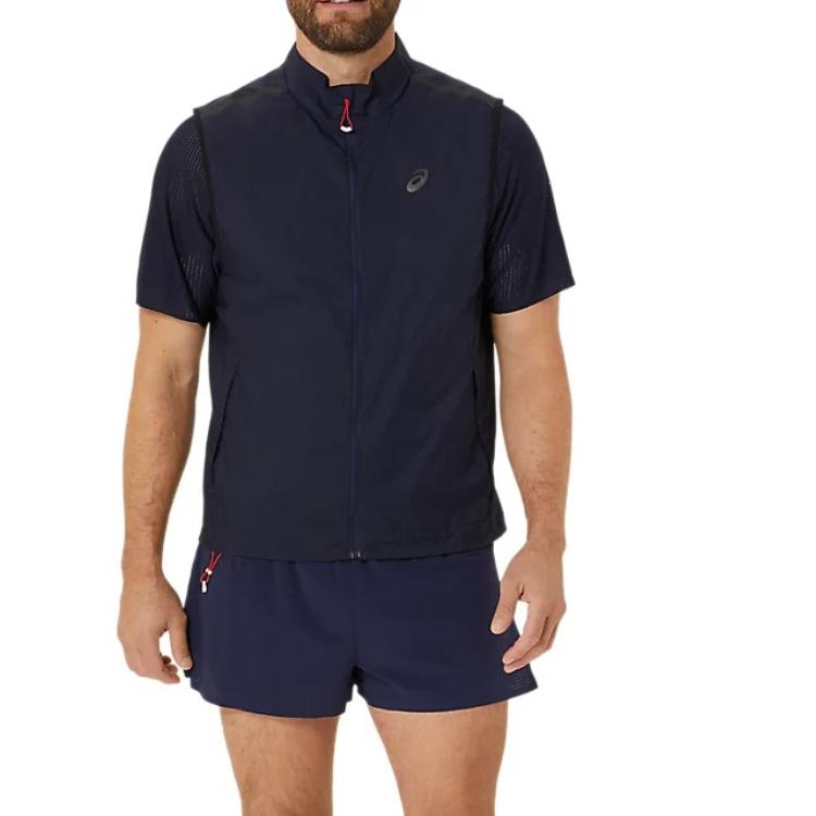 Asics METARUN PACKABLE GILET T Shirt Men s Dark Blue 2011C980-401 M