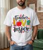 Teacher Love Design Tshirt Printed Short Sleeve Y2k Style Classic Roundneck Tshirt Soft And Comfortable Classic Fashion