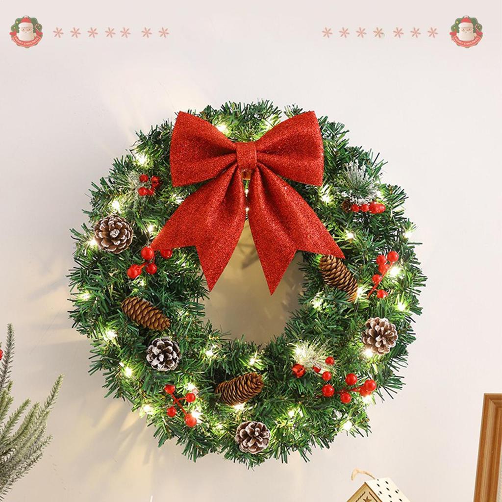 Christmas Wreaths For Front Door Fence Holiday Wreath Elegant Christmas Decoration For Mantle Cabinet Wall Porch Fireplace