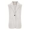 Women's Casual Solid Color Button Blazer Vest Outerwear