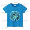 Smilings Critters Children T-shirt Short-sleeve Shirt Colorful Tee Tops Cotton Kid Cute Cartoon Figure Printed T-shirts Boy Gift
