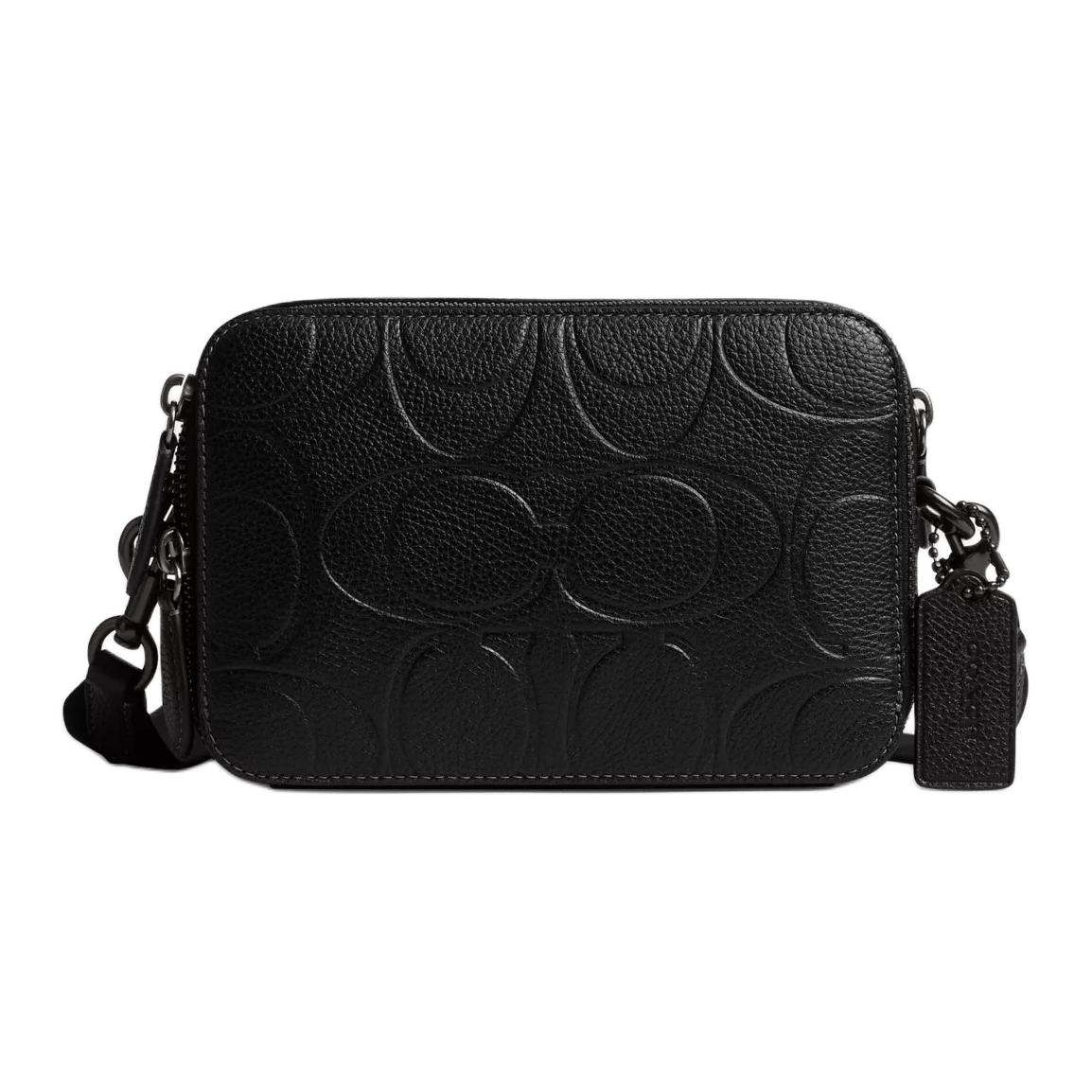 

Coach Charter 19 Classic Embossed Logo Leather Shoulder Bag Small Men Shoulder Bag Black CBG19-BLK Basic Set (Bag+Dust Bag)