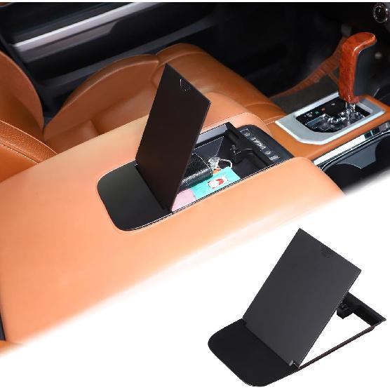 

Car Armrest Hidden Storage Box Compatible with Toyota Tundra 2014-2021 Auto Center Console Handrail Privacy Storage Box Organizer Tray Armrest матовый черный