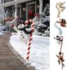 Xmas Lawn Decorations Christmas Garden Stake, Santa Claus Snowman Nutcracker Trumpet Angel Yard Signs Art, Acrylic Festive Sign for Outdoor Courtyard
