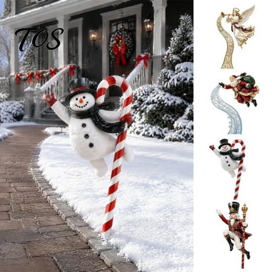 Xmas Lawn Decorations Christmas Garden Stake, Santa Claus Snowman Nutcracker Trumpet Angel Yard Signs Art, Acrylic Festive Sign for Outdoor Courtyard
