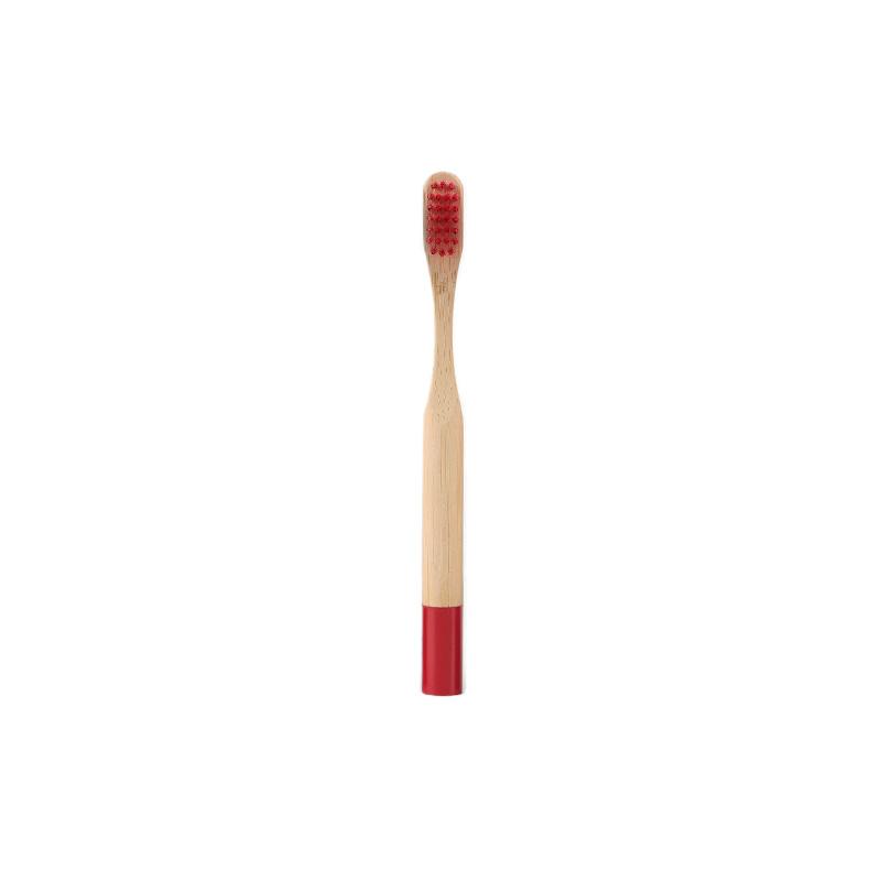 Custom Color Paint Round Handle Kids Soft Eco Degradable BPA Free Bamboo Handle Bamboo Toothbrush