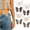 6-Pack Butterfly Pants Waist Cincher, Adjustable Loose Jeans Button Pin, Detachable Waist Adjuster Button Pin, Unisex