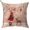Throw Pillow Cover Xmas Theme Protective Single Side Printing Christmas Party Throw Cushion Cover Holiday Decoration Daily Use