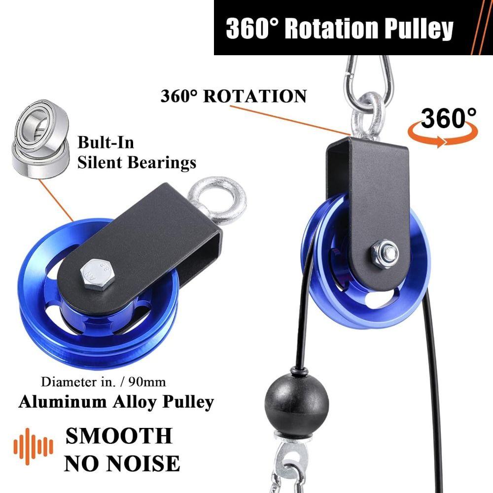1/3Pcs Heavy Duty Fitness Pulley Fitness Equipment Cable Pulley Gym Pulley  DIY Exercise