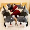 Adorable Husky Plush Toy Cuddly Soft Dog Pillow Perfect Gift For Girls And Kids