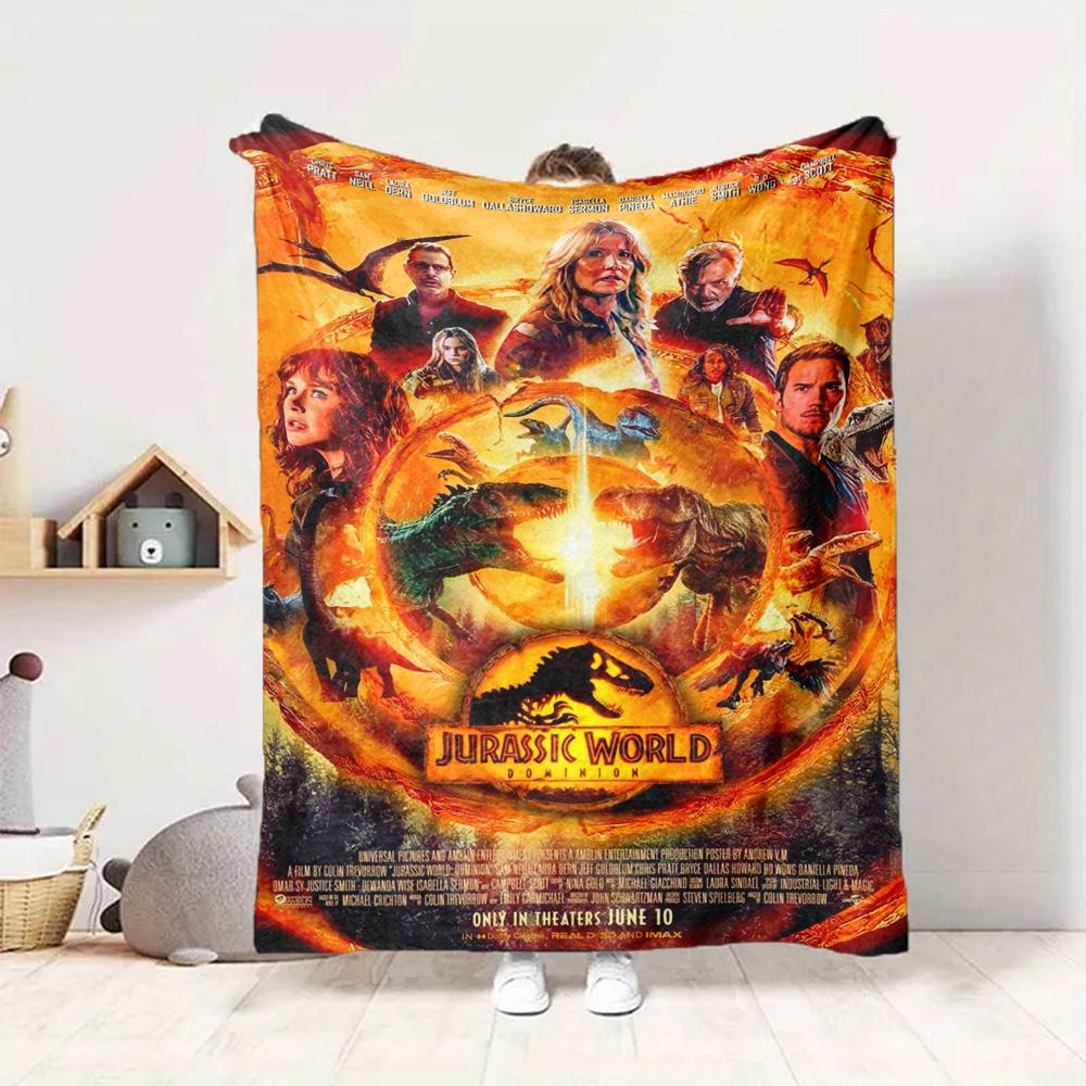 Jurassic World Flannel Blanket Throw Blanket Soft Warm Sofa Bed Camping Car home Decor Unique Christmas Gift C930169