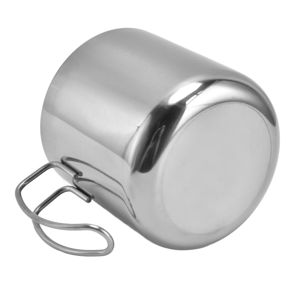 Kaffemugg Rostfritt Stål 400ml Hållbar Praktisk Portabel Vattenkopp med Handtag för Hemmet Kontoret Restaurangen