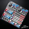 MLKL5 High Reflective Car Badge Decor Stickers Car Motorcycle Night Driving Safety Luminous Decals For BMW 1 3 5 7 Series X1 X3 X5 X7