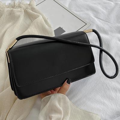 Nouveaux Sacs à Main Mode Femme Rétro Couleur Unie Cuir Pu Sac Bandoulière Sous-Bras Sacs Hobo Décontractés Femme Tendance Qualité