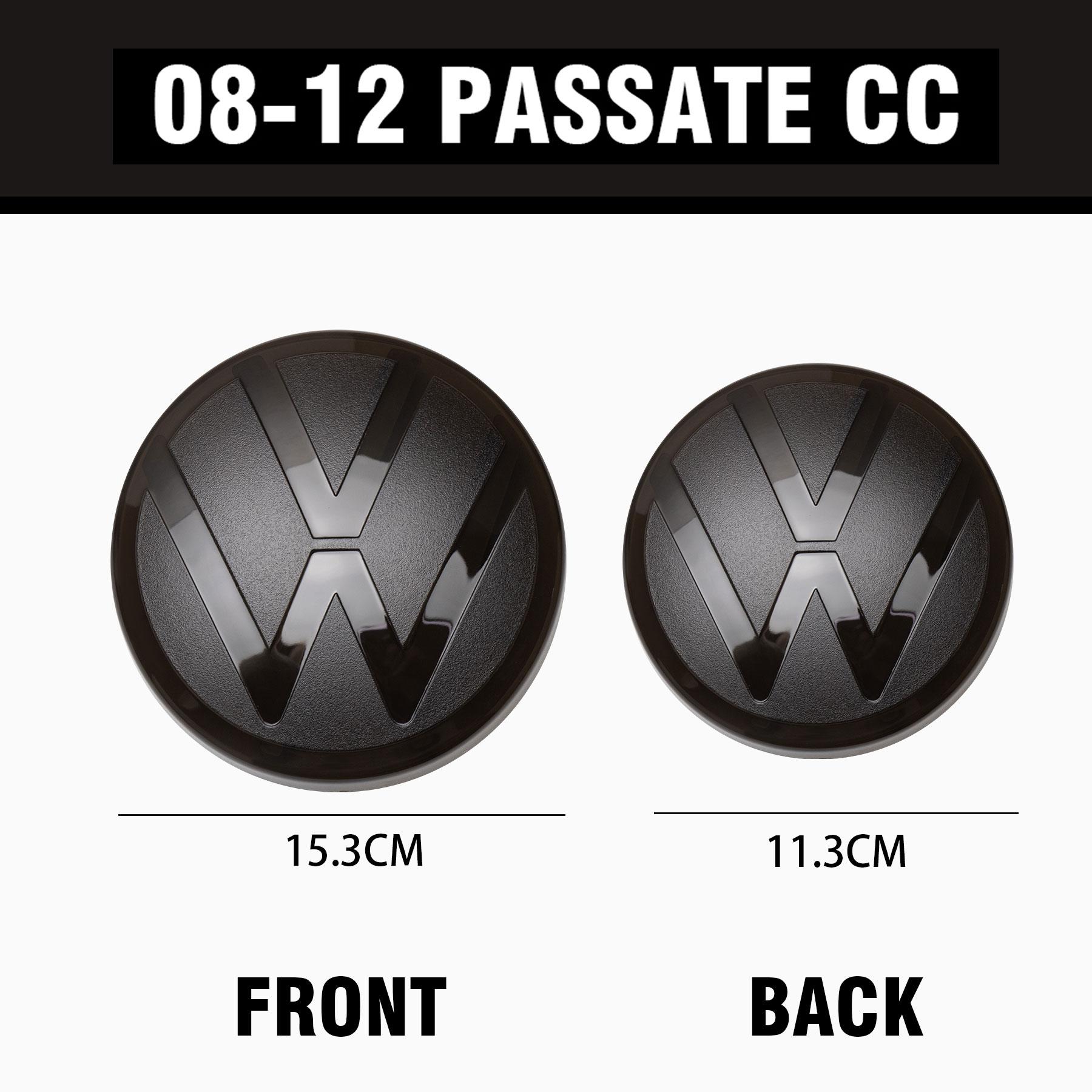 

1Set Car Front Grill Badge Trunk Lid Cover Emblem Sticker Decoration For Volkswagen VW PASSAT CC 2008-2012 2021-2023 Accessories Front Rear-2Pcs