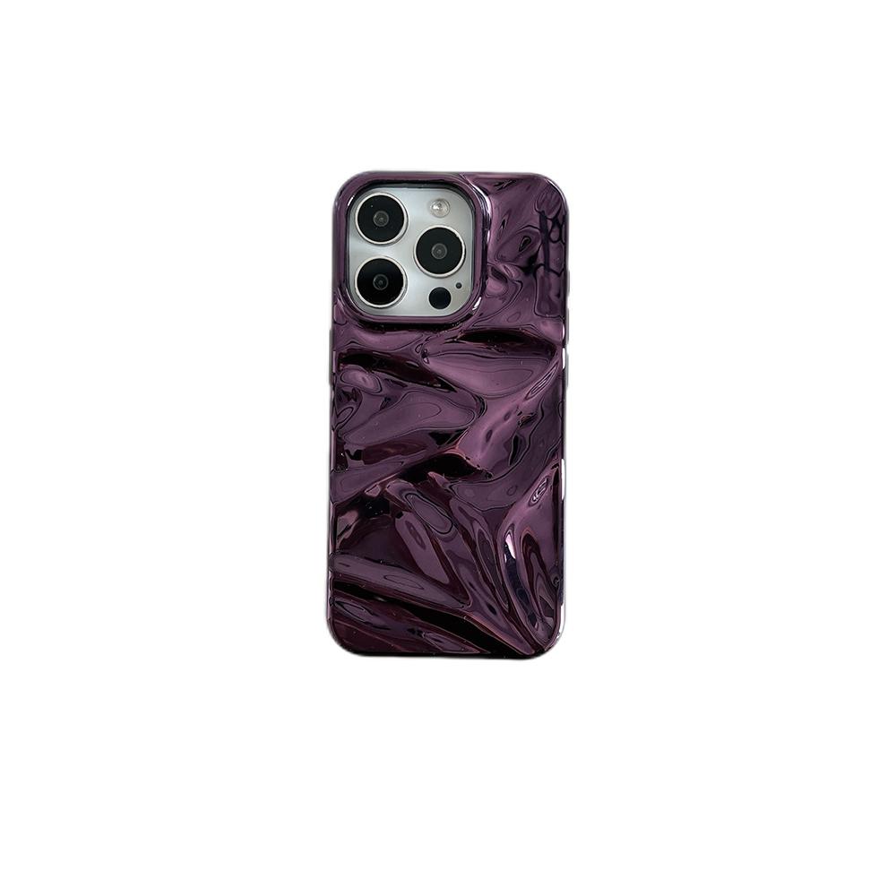 3D Electroplated Water Ripple Pattern Phone Case For 17 Air 16 15 14 13 12 11 Pro Max 15pro Soft Shockproof Back Cover