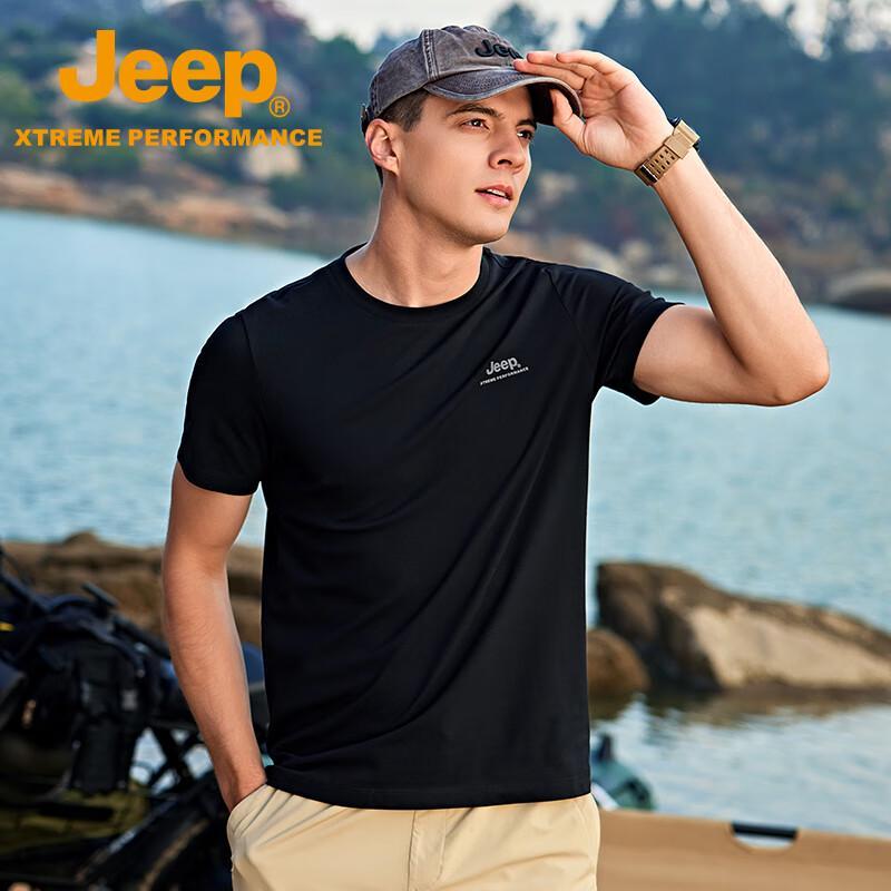 Jeep Men's Outdoor Round Neck Short Sleeve T-Shirt