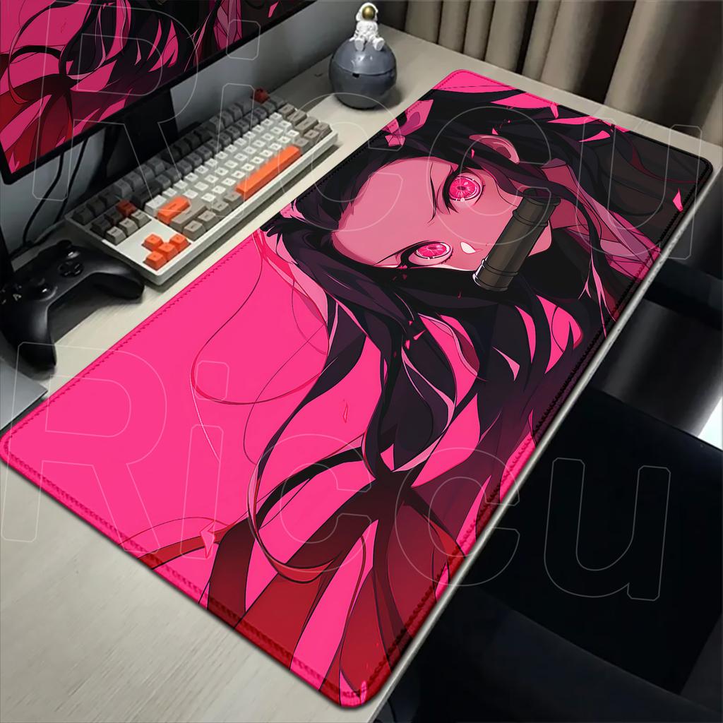 New Kawaii Girl Nezuko Kamado Mouse Pad Laptop Anime HD Print Gaming Keyboard Carpet Demon Slayer Mousepad PC Cute Game Desk Mat