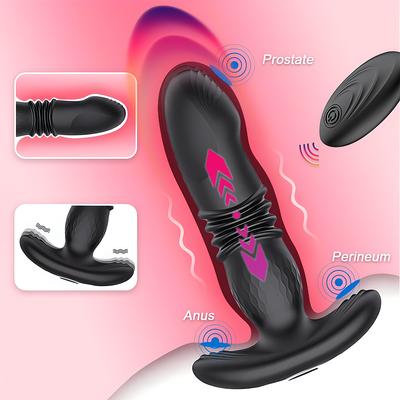 Analplug Vibrator Butt Plug Analdildo für Männer Frauen Prostatamassagegerät 9 Stoß- und Vibrationsmodi Analsexspielzeug für Männer Frauen