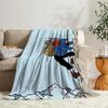 Anime Blanket Tintins Flannel Sofa Camp Nap Bedspread Soft Blanket Fleece Home Textile Birthday Gift Blanket Bedroom Decor