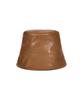Bajal Va Cubic Stud Vegan Leather Drop Bucket Hat Camel