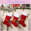 High Quality Red Velvet Christmas Stockings Personalized With Letters For Family Gifts