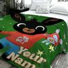 1PC Bing Custom Name Patterned Flannel Blanket Suitable For All Seasons for Home Decor Warmth and Comfort Gifts Holiday Present