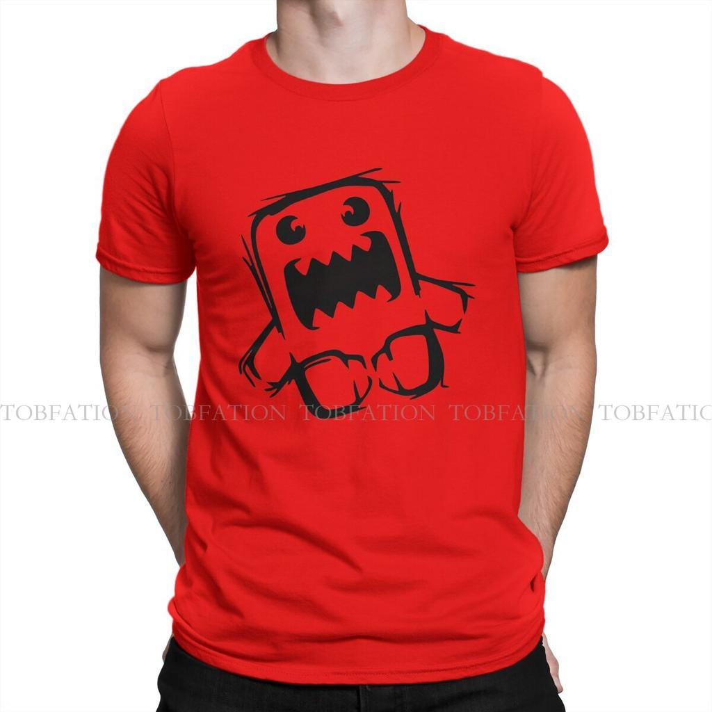 ZX Domo Kun Anime Schockiert Enganliegendes Rundhals-T-Shirt Grafik Herren Oberteile Vintage Alternative Sommerkleidung Baumwolle Harajuku T-Shirt