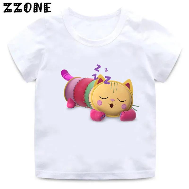 Girls Clothes Cute Gabbys Doll House Cartoon Kids Funny T-Shirts Baby Boys T Shirt Summer Short Sleeve Children Tops,ooo5456
