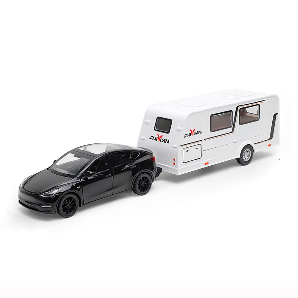 1/32 Scale Tesla Model Y Caravan Metal Diecast Alloy Toy Car Model Trucks For Kids Toys Vehicles Hobbies Collection