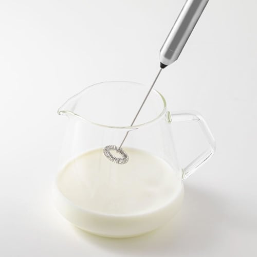 &NE Nikii Cafe Milk Frother, 2.5cm Diameter X 25cm Length, Stainless Steel, Electric Milk Frother, Milk, Creamer, Latte Art, Small, NIM-353