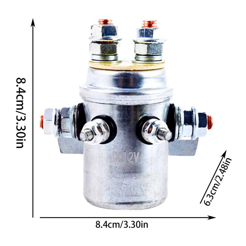 

Warn Winch Solenoid Контактор соленоида лебедки Электрическое реле лебедки Контроллер соленоидов лебедки Детали лебедки для всех моделей 12-24 В серебряный