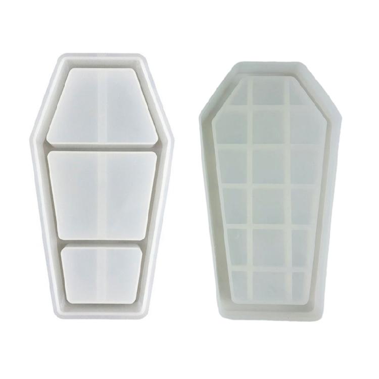 Coffin Shaped Resin Tray Molds for Making Jewelry Tray Display Stand