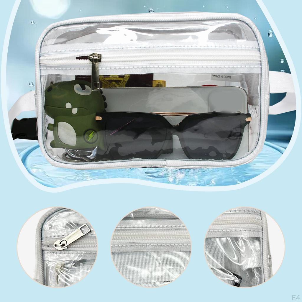 Clear Fanny Pack Waist Bag Crossbody Purse for Festival Concerts Hiking Travel