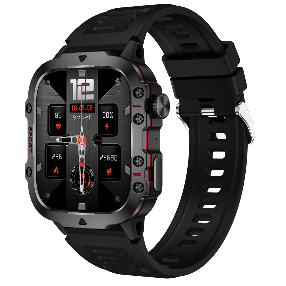 

Спортивные Фитнес Уличные Умные Часы 1.96 Bluetooth Звонки Пульс Кислород в Крови Музыка 3ATM Водонепроницаемые 420 мАч Новые Умные Часы