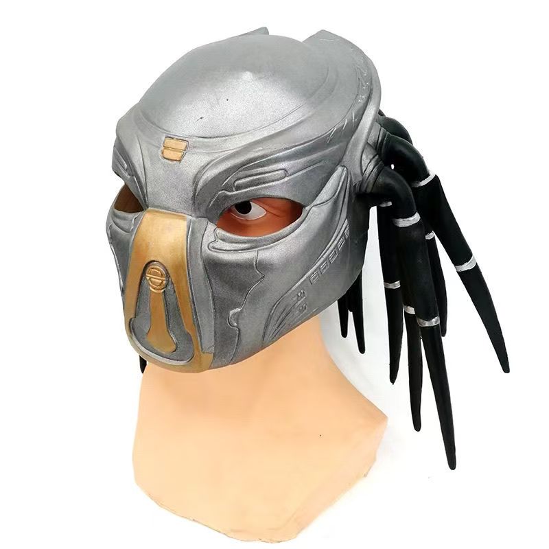 1:1 Alien Vs. Predator Cosplay Mask Adult Unisex Latex Mask Helmet Halloween Party Accessories Props