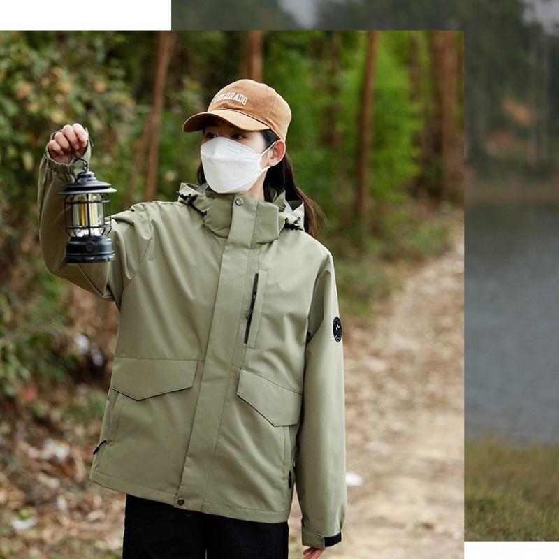 Mens Lightweight Waterproof Hiking Jacket Outdoor Windbreaker Hooded Raincoat Couples Casual Sport Wear