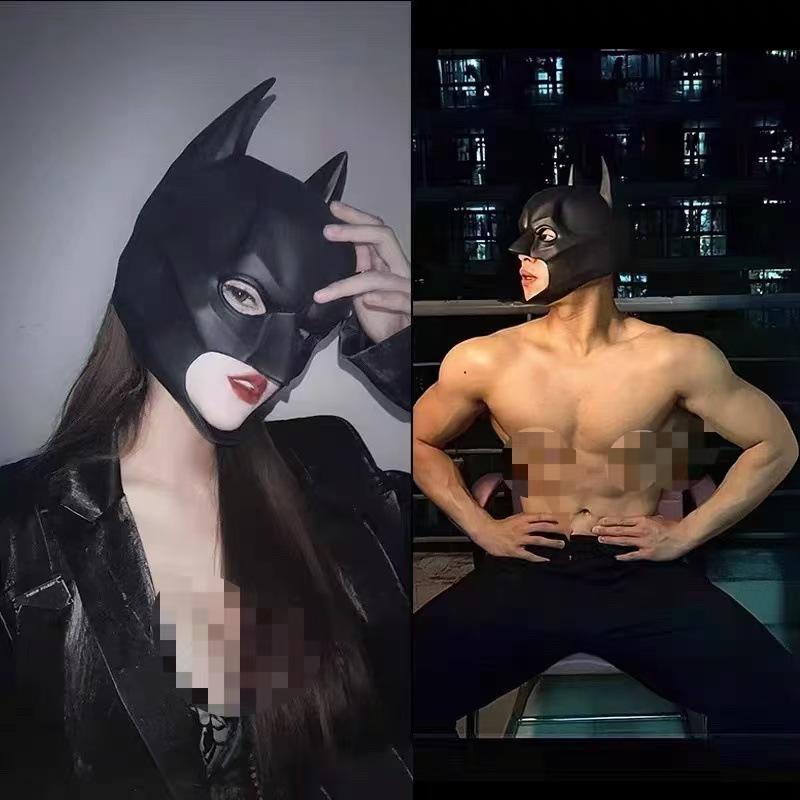 Batman Mask Full Face Headgear Halloween Cosplay Prop for TikTok Live Streaming