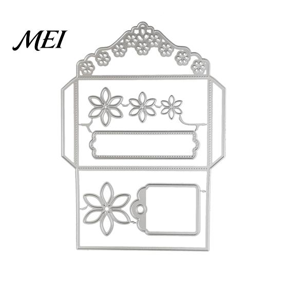 Lace Envelope Die Cut for Scrapbooking, Flower Metal Cutting Dies, Card Making Template Decoupage Gift DIY Birthday Paper Craft Supplies High