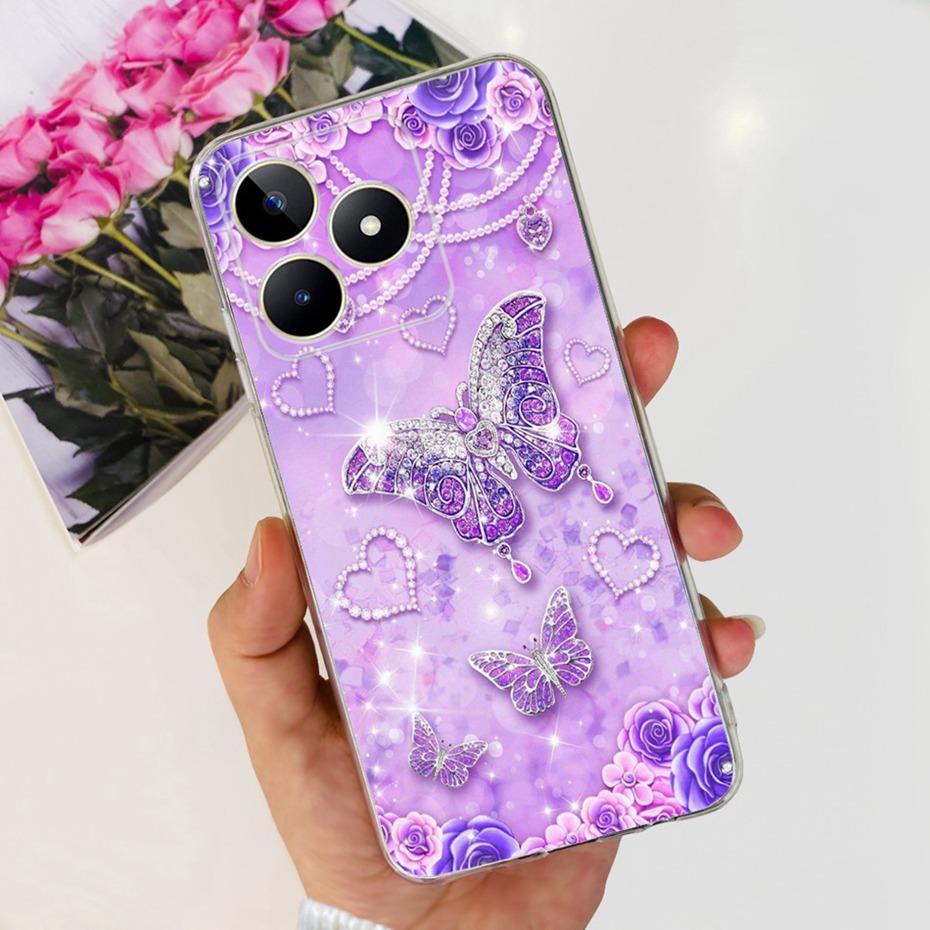 Jolie Coque Imprimée Pour Realme Note 50 RMX3834 Coque Arrière Souple en Silicone TPU Pour Étuis de Téléphone Realme Note50